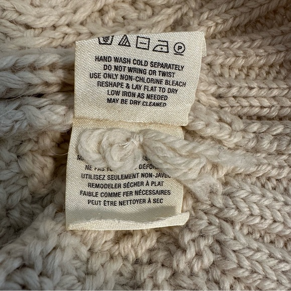 Anthropologie Moth Cozy Cream Cable Knit Sweater - Picture 10 of 15